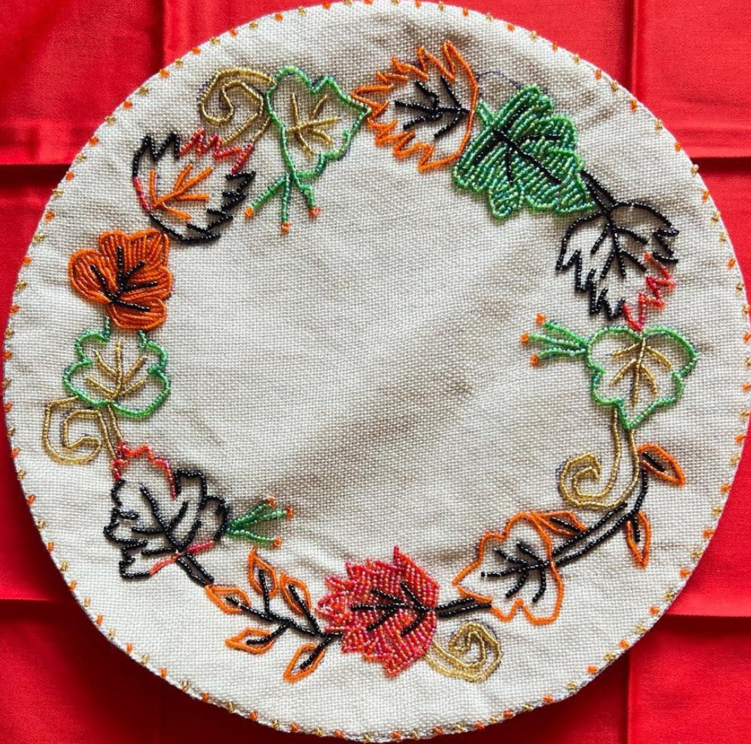 SMALL hand-beaded placemats